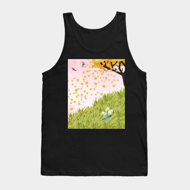 Bird family on the hill Tank Top by SkyisBright